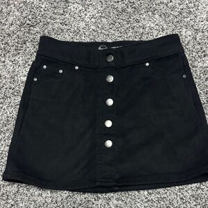 Wonder Nation Black Button-Front Skirt